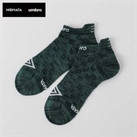 NIRMATA×umbroコラボソックス チェッカースニーカー丈 メンズ(グリーン-25-27CM)