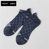 NIRMATA×umbroコラボソックス チェッカースニーカー丈 メンズ(ネイビー-25-27CM)