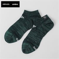 NIRMATA×umbroコラボソックス ストライプスニーカー丈 メンズ(グリーン-25-27CM)