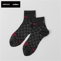NIRMATA×umbroコラボソックス チェッカーショート丈 メンズ(ブラック-25-27CM)
