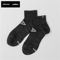 NIRMATA×umbroコラボソックス ストライプショート丈 メンズ(ブラック-25-27CM)