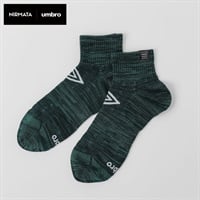 NIRMATA×umbroコラボソックス ストライプショート丈 メンズ(グリーン-25-27CM)