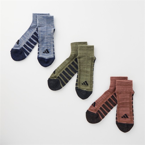 adidas(アディダス) 足底凸凹パイルショート丈ソックス3足組 メンズ(コミ-24-26CM)