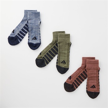 adidas(アディダス) 足底凸凹パイルショート丈ソックス3足組 メンズ(コミ-24-26CM)