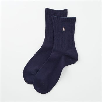Hush Puppies(ハッシュパピー) アクリル素材リンクス柄ハーフ丈ソックス メンズ(コイアオ-23-25CM)