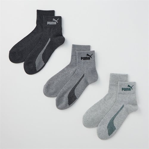 PUMA(プーマ) 底パイルショート丈ソックス ３足組 メンズ