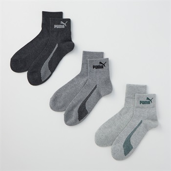 PUMA(プーマ) 底パイルショート丈ソックス ３足組 メンズ(コミ-24-26CM)