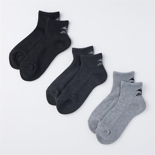 mizuno(ミズノ) 丈夫10cm丈足底パイルソックス 3足組 メンズ(コミ-24-26CM)