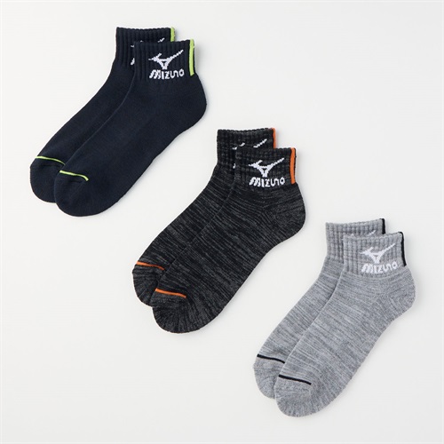 mizuno(ミズノ) 丈夫10cm丈足底パイルソックス 3足組 メンズ