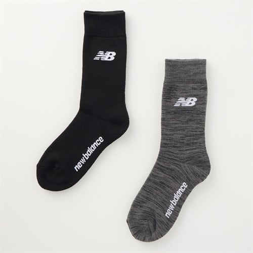 new balance(ニューバランス) クルー丈パイルソックス ２足組 メンズ