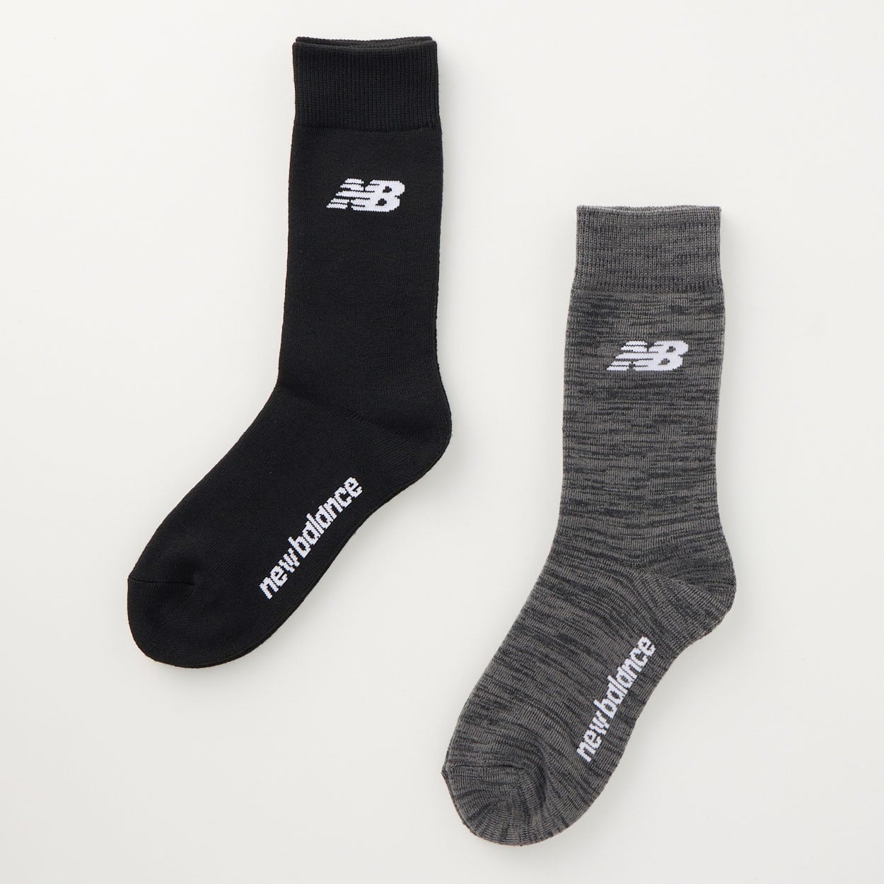 new balance(ニューバランス) クルー丈パイルソックス ２足組 メンズ(セットアソート-24-26CM)