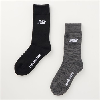 new balance(ニューバランス) クルー丈パイルソックス ２足組 メンズ(セットアソート-24-26CM)