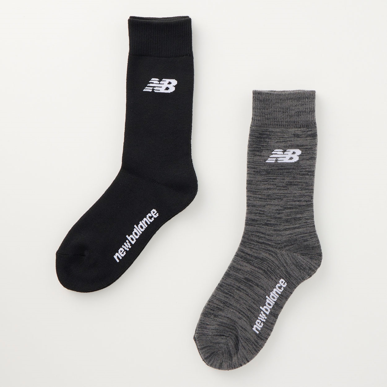 new balance(ニューバランス) クルー丈パイルソックス ２足組 メンズ(セットアソート-26-28CM)