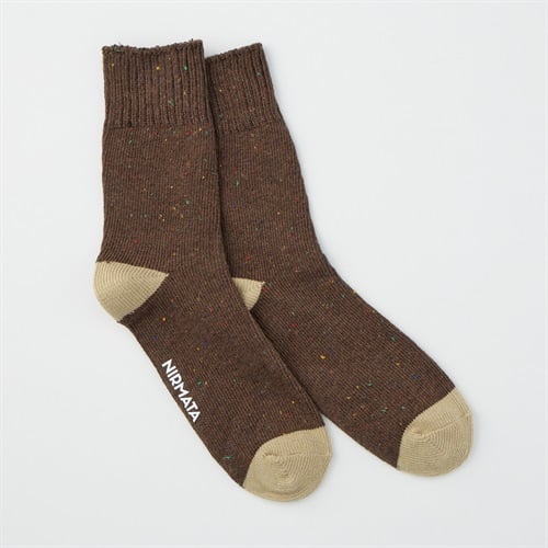 NIRMATA ネップクルー丈ソックス メンズ