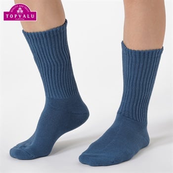 裏パイル編みクルー丈ソックス メンズ トップバリュ CELLIANT(セリアント)(アオ-25-27CM)