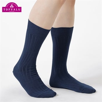 リブ編みクルー丈ソックス メンズ トップバリュ CELLIANT(セリアント)(コイアオ-25-27CM)
