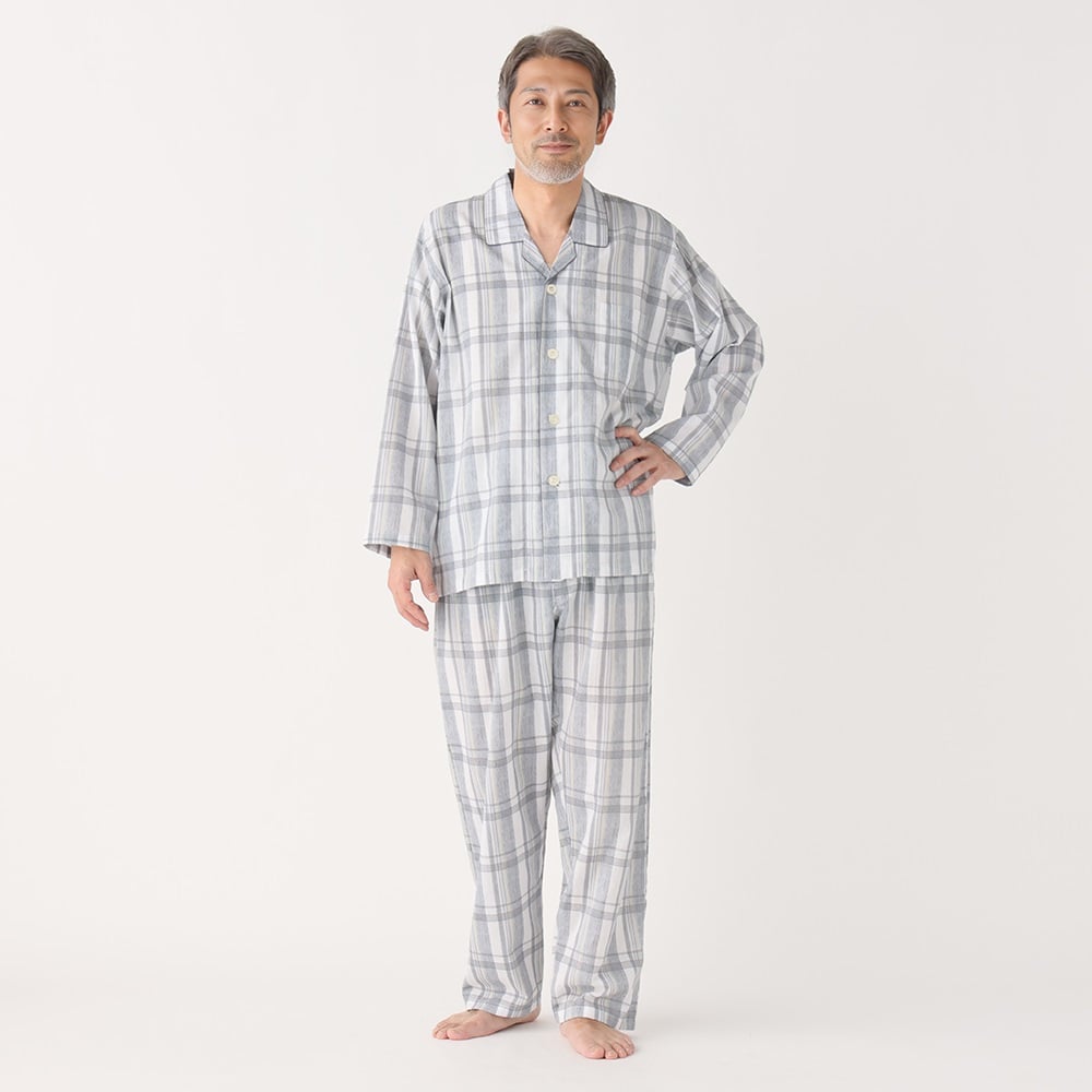 GUNZE(グンゼ) 睡眠工房 クレープ長袖長パンツシャツ メンズ