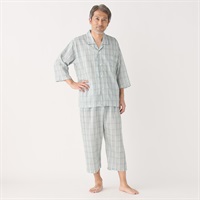 パジャマ8 GUNZE(グンゼ) 睡眠工房クレープ8分袖8分丈パンツシャツ メンズ
