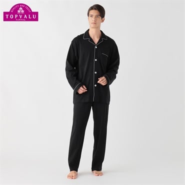 ルームウェア メンズ 冬 コントラスト ライン 期間限定＆2点10％OFF】パジャマ メンズ 上下セット 2点セット