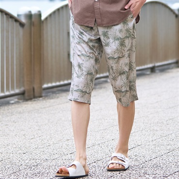 クール プリントステテコ6分丈（前とじ） メンズ トップバリュ PEACE FIT(ピースフィット)(Ａウスチャ-M)