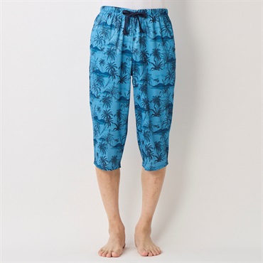 クール プリントステテコ6分丈（前とじ） メンズ トップバリュ PEACE FIT(ピースフィット)(ウスアオ-2XL)