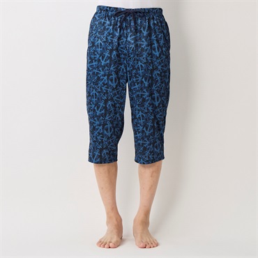 クール プリントステテコ6分丈（前とじ） メンズ トップバリュ PEACE FIT(ピースフィット)(アオ-2XL)