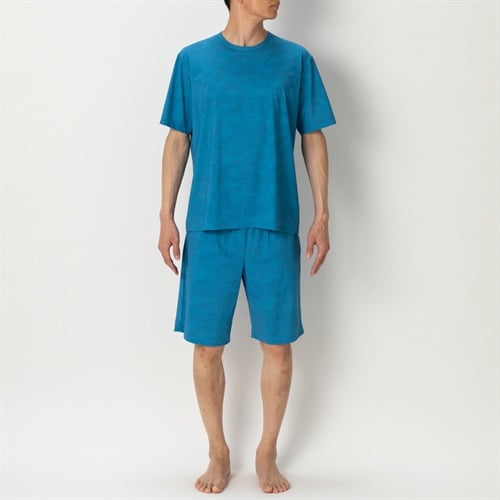 COOL強力接触冷感 ルームセット メンズ トップバリュ PEACE FIT(ピースフィット)(アオ-XL)