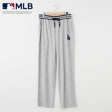 MLB ルームパンツ ウエストラインリブ アップリケ刺繍 メンズ(ウスクロ-XL)