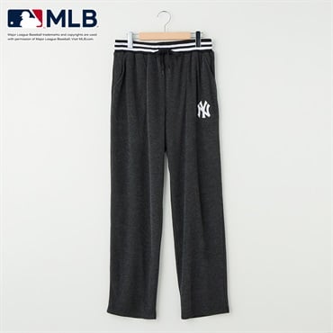 MLB ルームパンツ ウエストラインリブ アップリケ刺繍 メンズ(チャコ－ルグレ－-XL)