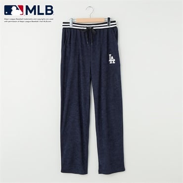 MLB ルームパンツ ウエストラインリブ アップリケ刺繍 メンズ(コイアオ-M)