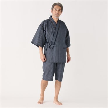 【ポイント20倍対象商品】江戸百景しじら甚平 メンズ