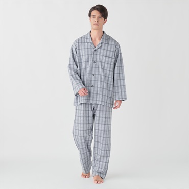 GUNZE(グンゼ) 睡眠工房ダンボールニットペイズリーチェック柄シャツ メンズ