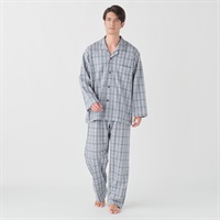 GUNZE(グンゼ) 睡眠工房ダンボールニットペイズリーチェック柄シャツ メンズ(ウスクロ-S)