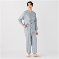 GUNZE(グンゼ) 着脱らくらくサポート 家庭用乾燥機対応スムースパジャマ メンズ(ウスクロ-S)