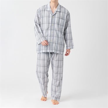 GUNZE(グンゼ) 睡眠工房 クレープ長袖長パンツシャツ メンズ(ウスクロ-S)
