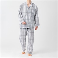GUNZE(グンゼ) 睡眠工房 クレープ長袖長パンツシャツ メンズ(ウスクロ-S)