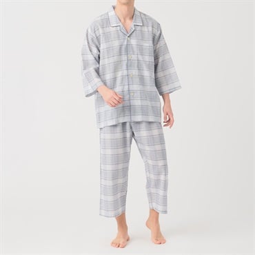 GUNZE(グンゼ) 睡眠工房クレープ8分袖8分丈パンツシャツ メンズ