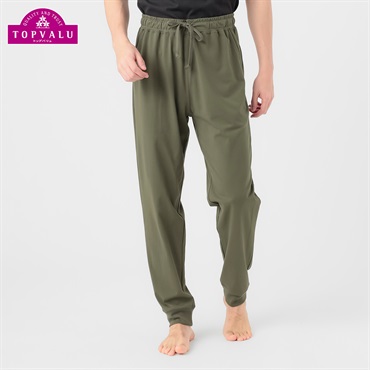 SilkyFACT COTTON ロングパンツ（前とじ） メンズ トップバリュ PEACE FIT(ピースフィット)(ミドリ-M)