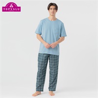 上下異素材ルームセット メンズ トップバリュ PEACE FIT(ピースフィット)(ウスアオ-M)