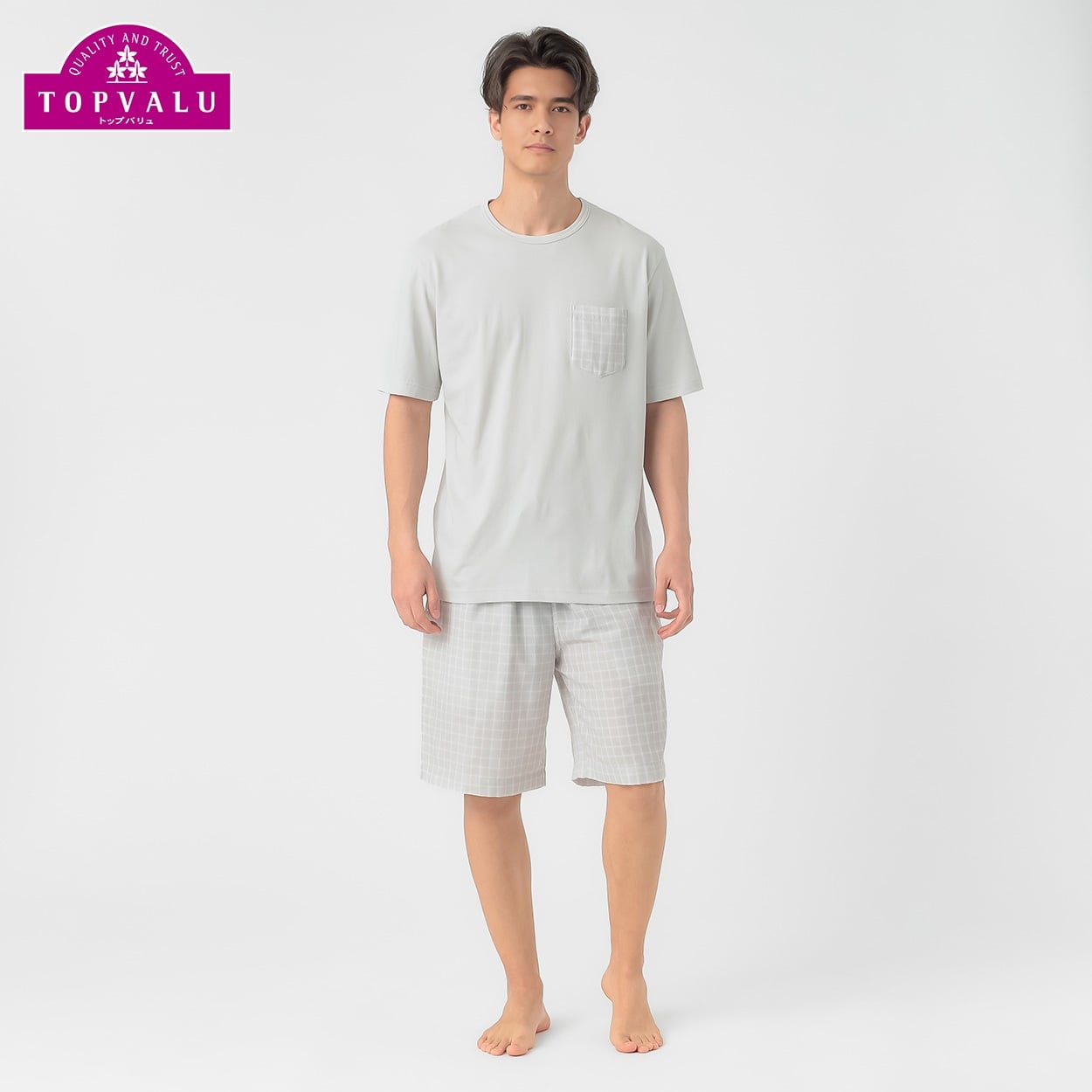 上下異素材ルームセット メンズ トップバリュ PEACE FIT(ピースフィット)(ウスクロ-M)