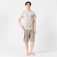 Hush Puppies(ハッシュパピー) ハニカムメッシュTスーツ吸水速乾・接触冷感 メンズ(アイボリー-M)