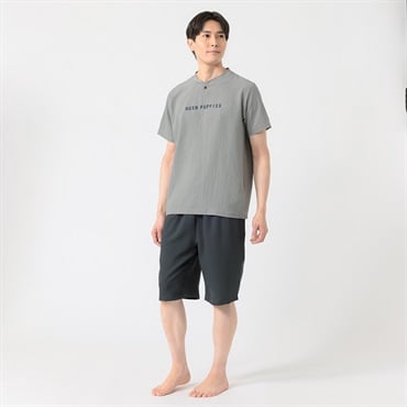 Hush Puppies(ハッシュパピー)サッカーTスーツ吸水速乾・接触冷感 メンズ(ウスクロ-M)