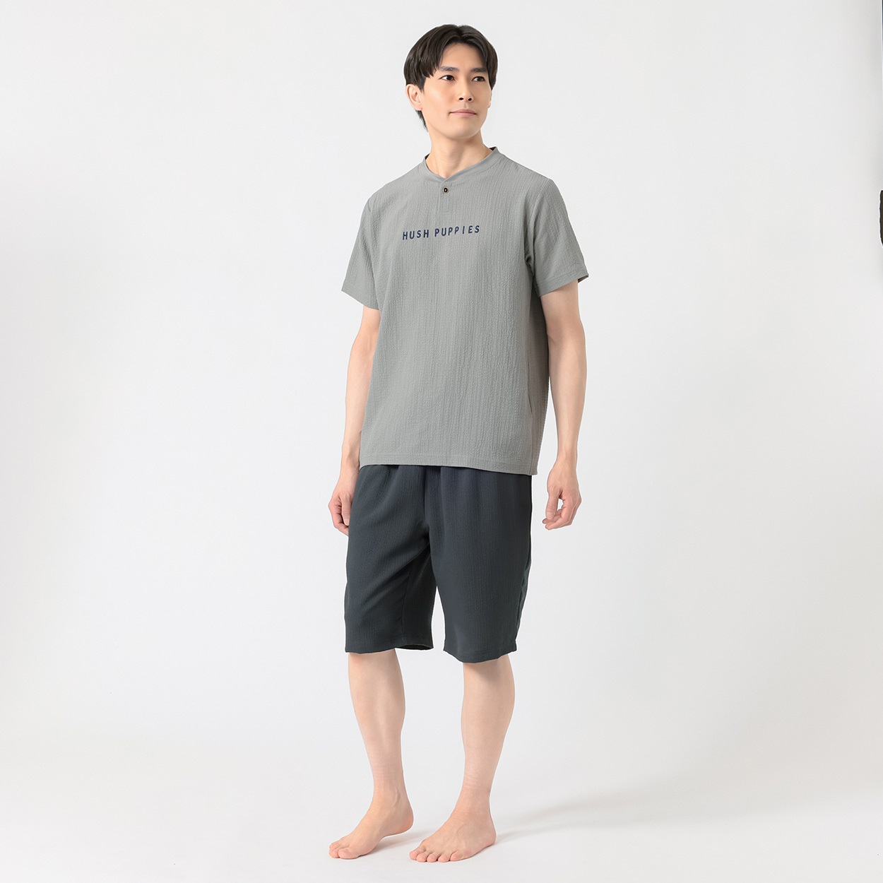 Hush Puppies(ハッシュパピー)サッカーTスーツ吸水速乾・接触冷感 メンズ(ウスクロ-M)