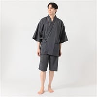 江戸百景しじら甚平 メンズ(チャコ－ルグレ－-M)