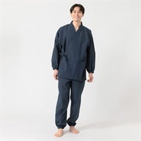 江戸百景しじら作務衣 メンズ(コイアオ-M)