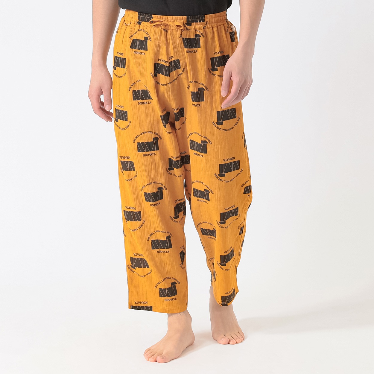 NIRMATA VACATION LONG PANTS モチーフ メンズ(ダイダイ-S)
