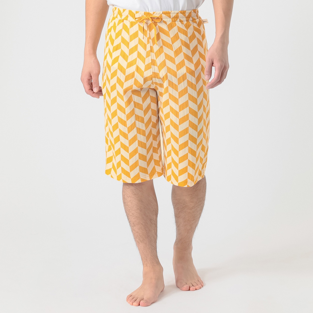 NIRMATA VACATION HALF PANTS チェック メンズ(キイロ-S)