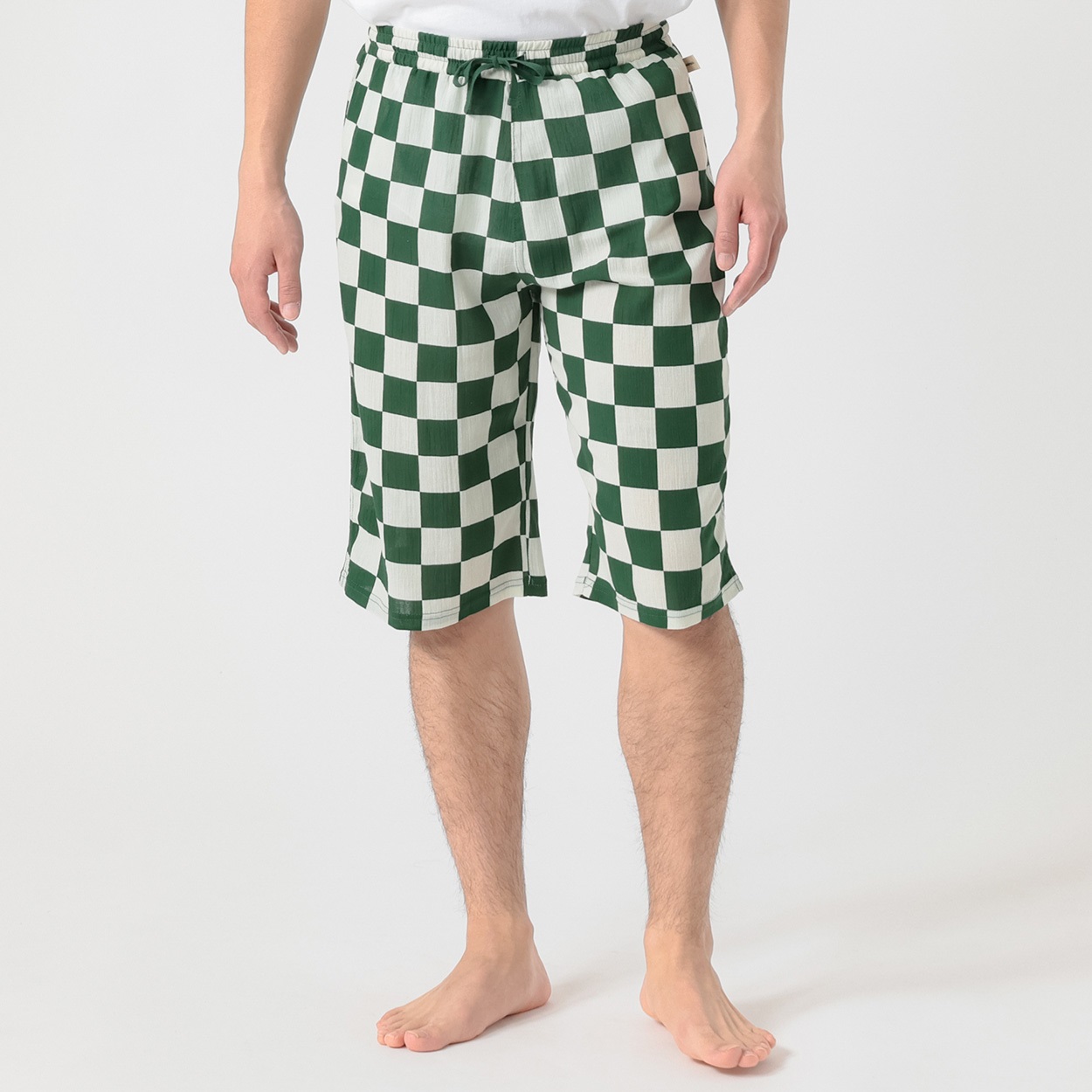 NIRMATA VACATION HALF PANTS ブロック メンズ(ミドリ-S)