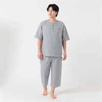 POLO BRITISH COUNTRY SPIRIT(ポロ・ビーシーエス) ルームウェア ワッフル ヘンリーネック上下セット メンズ(ウスクロ-M)
