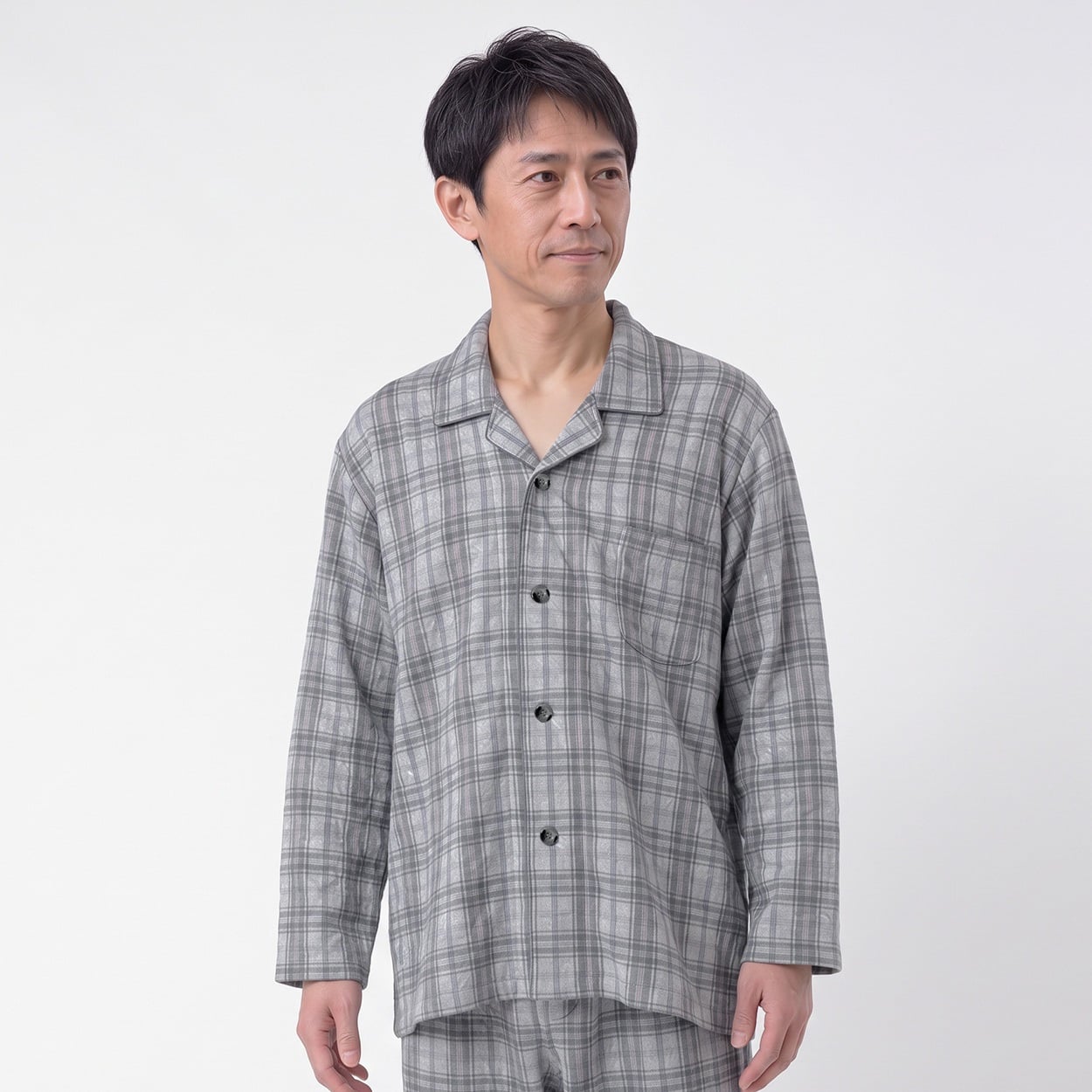 GUNZE(グンゼ) 睡眠工房 HOTMAGIC 発熱キルトペイズリー柄シャツパジャマ メンズ(ウスクロ-S)